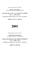 Cover of: Case Concerning the Arrest Warrant of 11 April 2000 (Democratic Republic of the Congo V. Belgium): Order of 12 April 2001 (Reports of Judgments, Advisory ... & Orders - International Court of Justice)