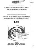 Cover of: Handbook of International Trade and Development Statistics 1994 = Manuel De Statistiques Du Commerce International Et Du Developpement 1994 (Unctad Handbook ... De Statistiques De La Cnuced)