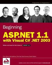 Cover of: Beginning ASP.NET 1.1 with Visual C# .NET 2003