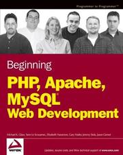 Cover of: Beginning PHP, Apache, MySQL web development by Michael Glass