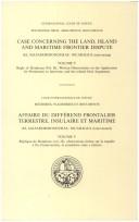 Case concerning the land, island, and maritime frontier dispute (El Salvador/Honduras, Nicaragua intervening) = by El Salvador.