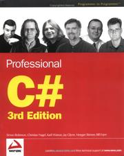 Cover of: Professional C# (Programmer to Programmer) by Simon Robinson, Christian Nagel, Karli Watson, Jay Glynn, Morgan Skinner, Bill Evjen
