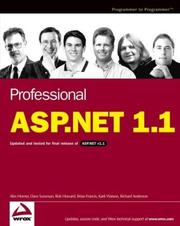 Cover of: Professional ASP.NET 1.1 by Alex Homer ... [et al.].