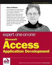 Cover of: Expert One-on-One Microsoft Access Application Development by Helen Feddema