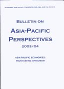 Cover of: Bulletin On Asia-pacific Perspectives 2003-2004 | 