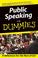 Cover of: Public Speaking for Dummies