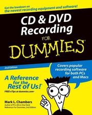 Cover of: CD and DVD Recording for Dummies