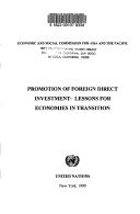 Cover of: Promotion of Foreign Direct Investment: Lessons for Economies in Transition