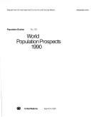 Cover of: World Population Prospects, 1990 (Population Studies) | United Nations. Dept. of Economic and Social Affairs.