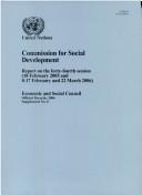 Front cover of Commission for Social Development by Unknown