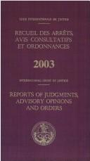 Cover of Reports of Judgments, Advisory Opinions and Orders by 