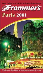 Cover of: Frommer's Paris 2001 (Frommer's Paris, 2001)