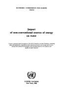 Cover of: Impact of non-conventional sources of energy on water by 