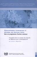Cover of: Developpement Economique Et Reforme Des Nations Unies by 