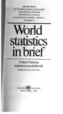 Cover of: World statistics in brief: United Nations statistical pocketbook