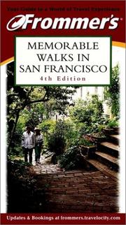 Cover of: Frommer's Memorable Walks in San Francisco