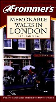 Cover of: Frommer's Memorable Walks in London by Richard Jones, Richard Jones