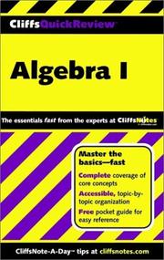 Cover of: Algebra I by Jerry Bobrow