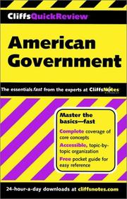 Cover of: American Government (Cliffs Quick Review)