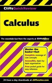 Cover of: Calculus (Cliffs Quick Review) by Bernard V. Zandy, Jonathan J. White