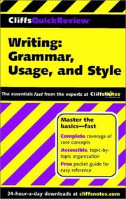 Cover of: Writing: Grammar, Usage, and Style (Cliffs Quick Review)