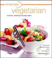 Cover of: minutemeals Vegetarian by Evie Righter