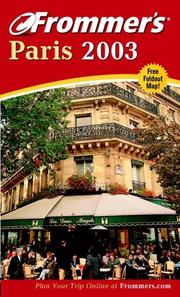 Cover of: Frommer's(r) Paris 2003