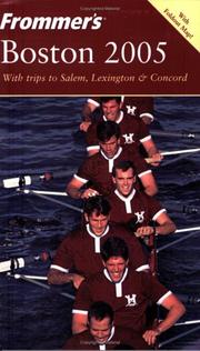 Cover of: Frommer's Boston 2005 (Frommer's Complete)