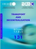 Cover of: Transport and decentralisation. | 