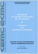 Cover of: Research on Transport Economics: 2000 Edition Volume 32