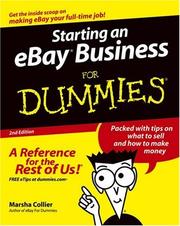 Cover of: Starting an eBay Business for Dummies by Marsha Collier