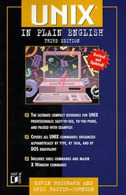 Cover of: UNIX in plain English by Kevin Reichard, Kevin Reichard