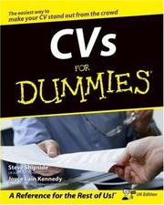 CVs for dummies by Steve Shipside, Joyce Lain Kennedy