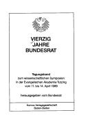 Cover of: Vierzig Jahre Bundesrat Tagungsband Zum