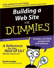 Cover of: Building a Web Site for Dummies by David A. Crowder