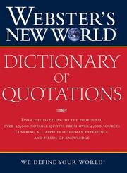 Cover of: Webster's new world dictionary of quotations.