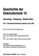 Cover of: Demontage, Enteignung, Wiederaufbau (Geschichte der Elektrotechnik)