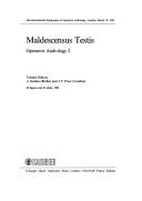 Cover of: Maldescensus Testis: Operative Andrology 2 (Progress in Reproductive Biology and Medicine)