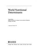 Cover of: Nutrients and Energy (World Review of Nutrition and Dietetics)