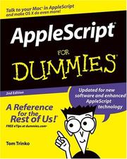 AppleScript for dummies by Tom Trinko