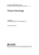 Cover of: Neuro-Oncology (Progress in Experimental Tumor Research) by F. Clifford Rose