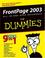 Cover of: FrontPage 2003 all-in-one desk reference for dummies