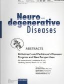Cover of: Alzheimer's and Parkinson's Diseases: Progress and New Perspectives, 8th International Conference Ad/pd, Salzburg, March 2007: Abstracts