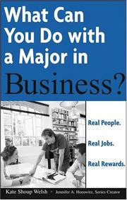 Cover of: What can you do with a major in business?