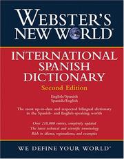 Cover of: Webster's New World international Spanish dictionary by Roger Steiner, editor in chief.