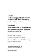 Cover of: Seminar on the Biology and Conservation of the Wildcat (Felis Silvestris) (Environmental Encounters Series)
