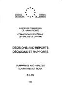 Cover of: European Commission of Human Rights by European Commission, European Commission