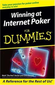 Cover of: Winning at Internet Poker For Dummies (For Dummies (Computer/Tech)) by Mark Harlan, Chris Derossi