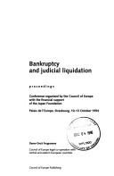 Cover of: Bankruptcy and judicial liquidation ­ Proceedings (Palais de l