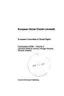 Cover of: European Committee of Social Rights: European Social Charter Conclusions 2006 (Lithuania, Moldova, Norway, Portugal, Romania, Slovenia, Sweden)